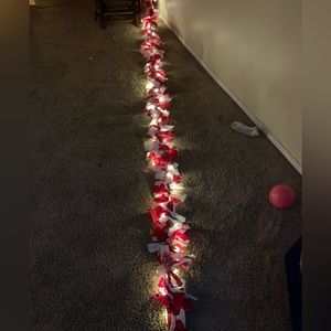 Red and white strand of lights